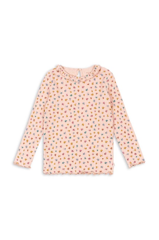 Konges Sløjd longsleeve copii NIA BLOUSE GOTS cu modele portocaliu KS101626