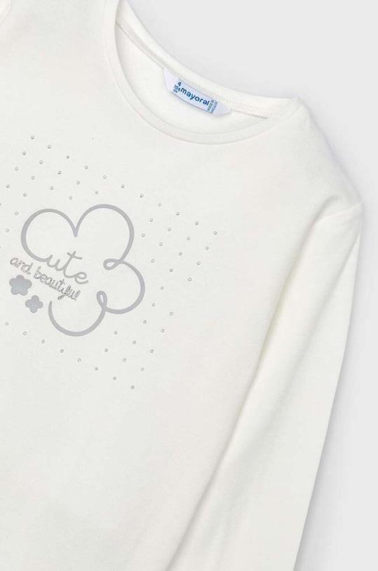 Mayoral longsleeve bawełniany dziecięcy 178.6E.Mini.9BYH beżowy AW24