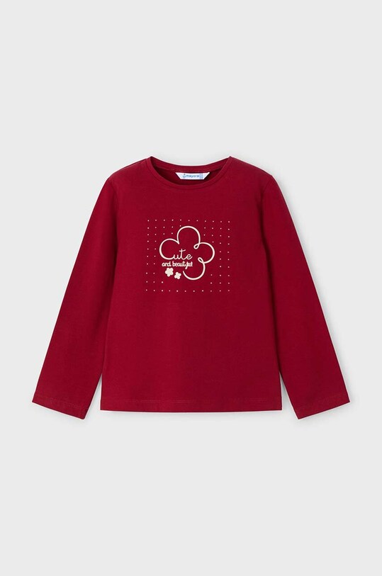 Mayoral longsleeve din bumbac pentru copii print rosu 178.6E.Mini.9BYH