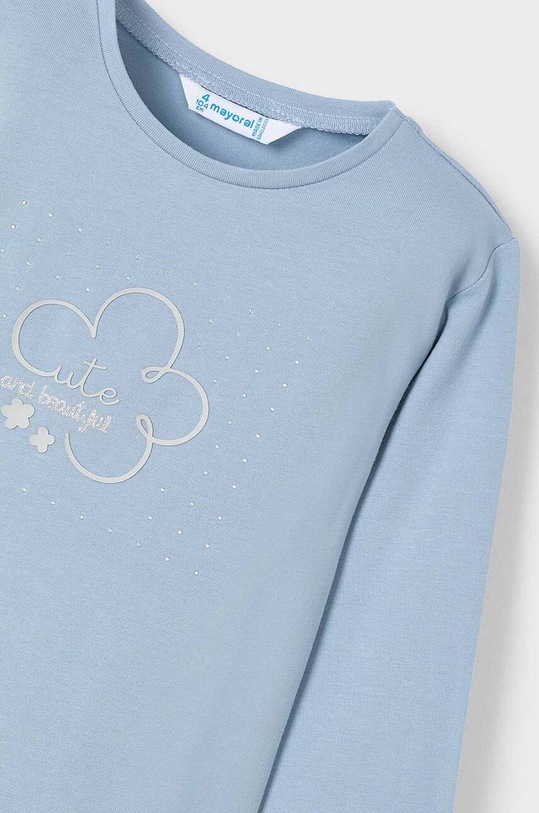 Dětské bavlněné tričko s dlouhým rukávem Mayoral 178.6E.Mini.9BYH modrá AW24
