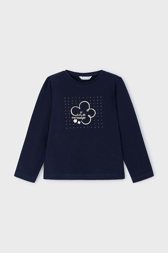 Dječja pamučna majica dugih rukava Mayoral pamuk mornarsko plava 178.6E.Mini.9BYH
