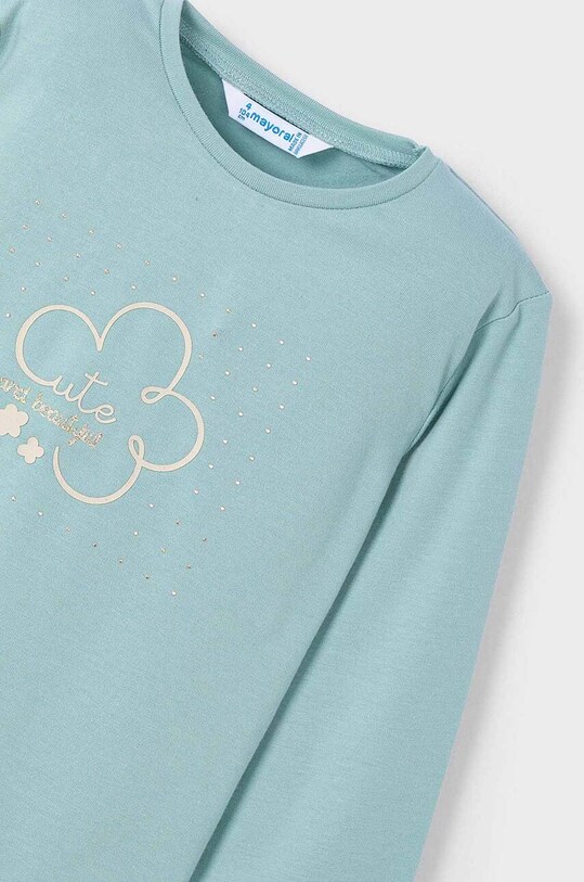 Mayoral longsleeve din bumbac pentru copii 178.6E.Mini.9BYH turcoaz AW24