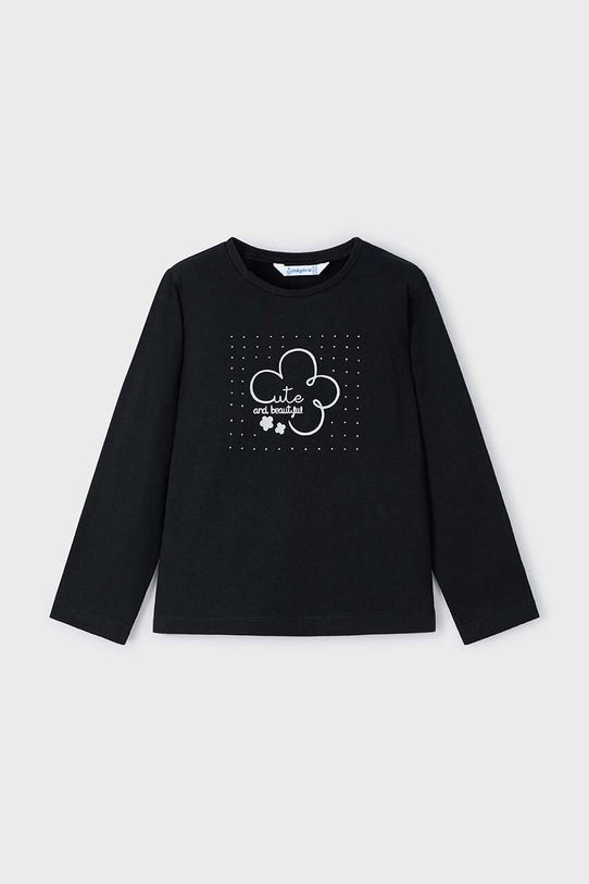 Mayoral longsleeve bawełniany dziecięcy nadruk czarny 178.6E.Mini.9BYH