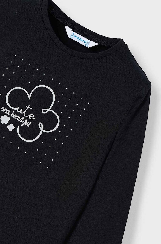 Mayoral longsleeve din bumbac pentru copii 178.6E.Mini.9BYH negru AW24