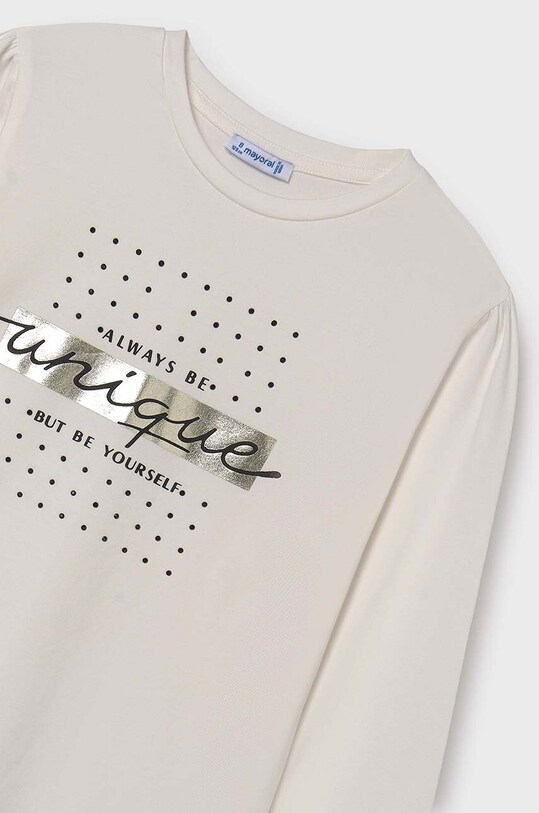Fete Mayoral longsleeve din bumbac pentru copii 830.8A.Junior.9BYH bej