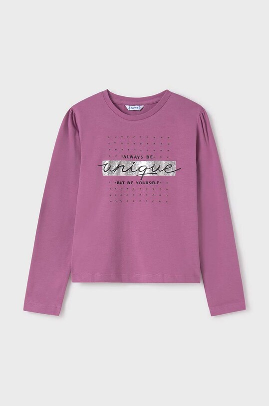 Detská bavlnená košeľa s dlhým rukávom Mayoral bavlna ružová 830.8A.Junior.9BYH