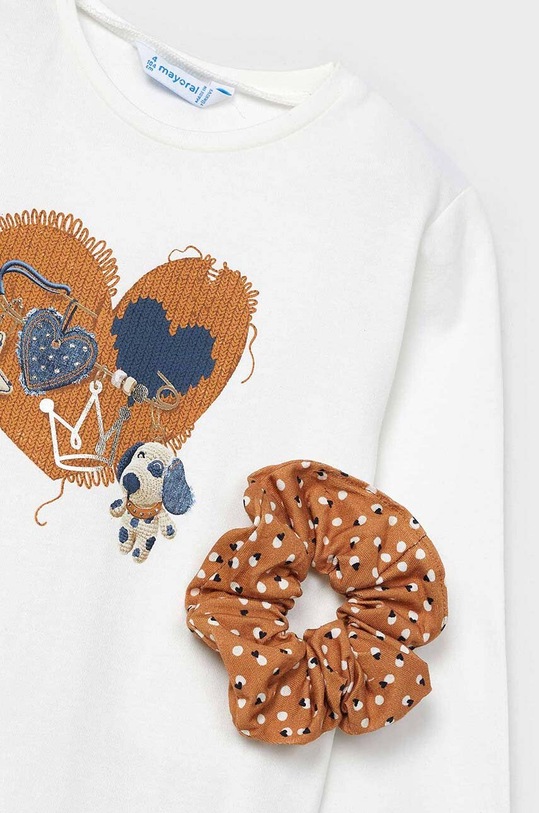 Djevojčice Dječja pamučna majica dugih rukava Mayoral 4069.6D.Mini.9BYH crvena