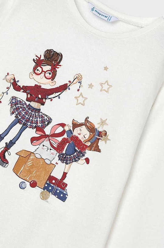 Mayoral longsleeve din bumbac pentru copii 4072.6L.Mini.9BYH bej AW24