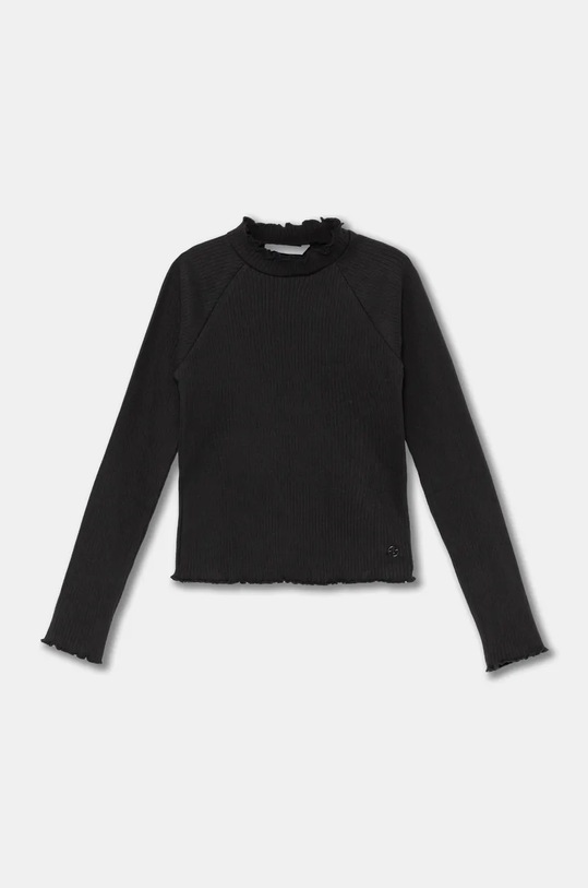 Dječja majica dugih rukava Mayoral s elastinom crna 7002.8E.Junior.9BYH