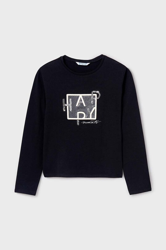 Mayoral longsleeve dziecięcy z elastanem czarny 7004.8F.Junior.9BYH