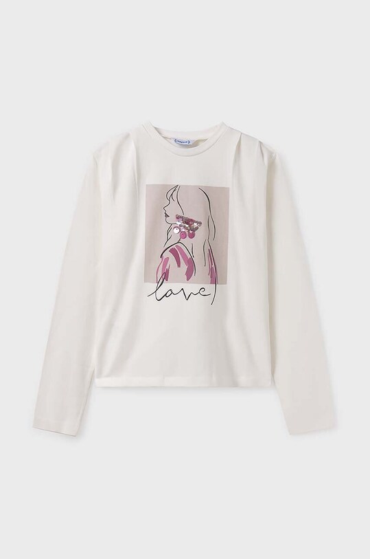 Mayoral longsleeve dziecięcy z elastanem różowy 7005.8A.Junior.9BYH