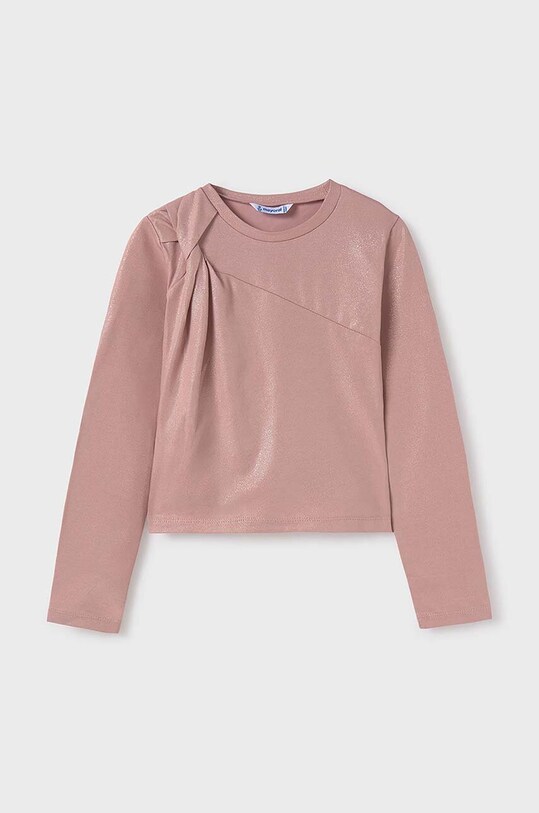 Mayoral longsleeve dziecięcy z elastanem różowy 7007.8B.Junior.9BYH