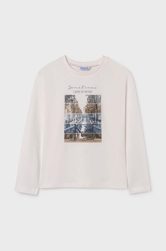 Mayoral longsleeve bawełniany dziecięcy 7009.8C.Junior.9BYH niebieski AW24