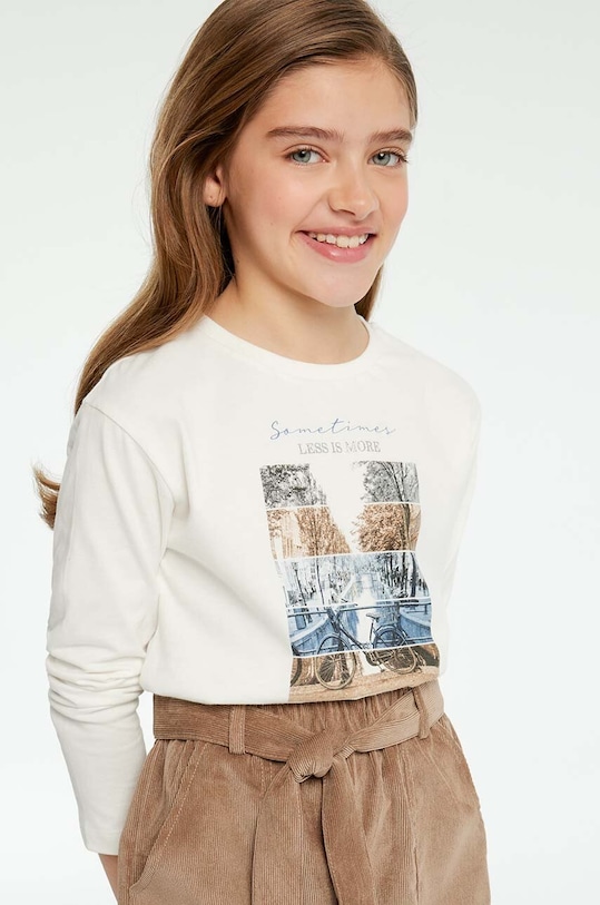 Mayoral longsleeve bawełniany dziecięcy niebieski 7009.8C.Junior.9BYH