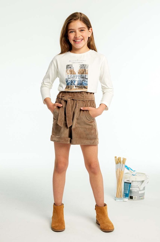 Mayoral longsleeve bawełniany dziecięcy 7009.8C.Junior.9BYH niebieski