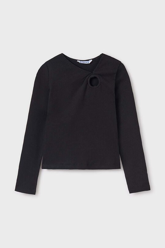 Mayoral longsleeve dziecięcy z elastanem czarny 7011.8D.Junior.9BYH