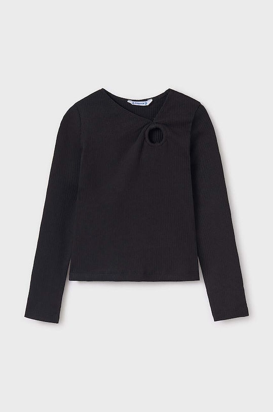 Mayoral longsleeve dziecięcy z elastanem czarny 7011.8D.Junior.9BYH
