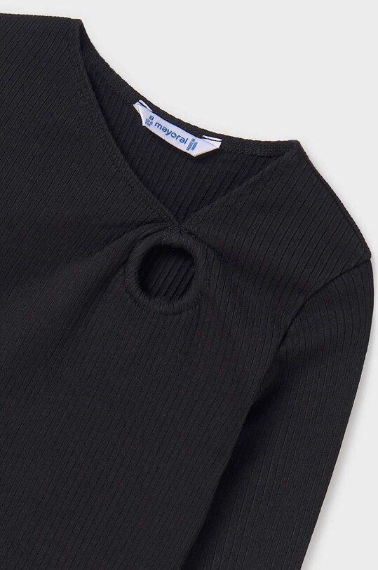 Mayoral longsleeve dziecięcy 7011.8D.Junior.9BYH czarny AW24