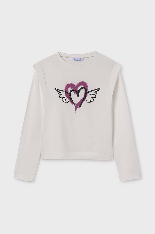Mayoral longsleeve din bumbac pentru copii print violet 7012.8E.Junior.9BYH