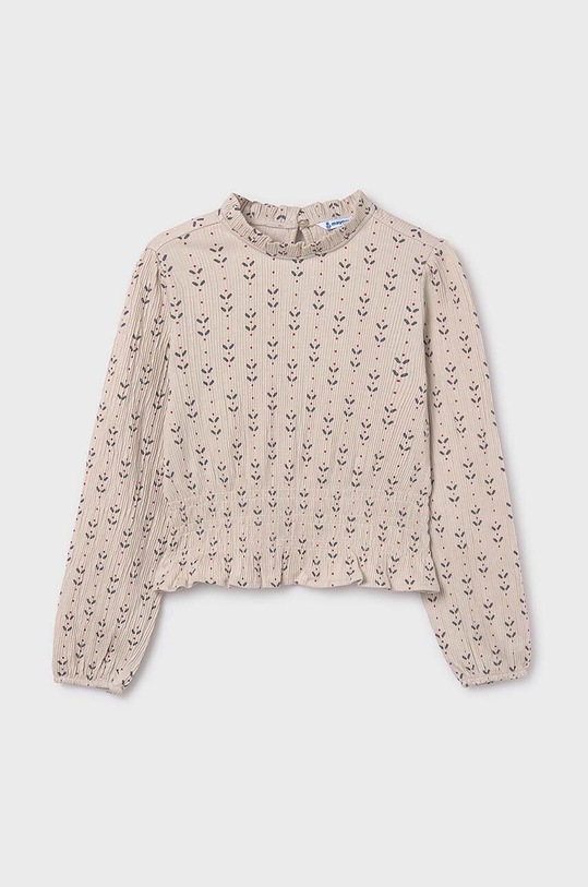 Mayoral longsleeve dziecięcy 7013.8E.Junior.9BYH beżowy AW24