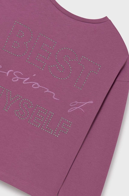 Mayoral longsleeve din bumbac pentru copii 7014.8E.Junior.9BYH violet AW24