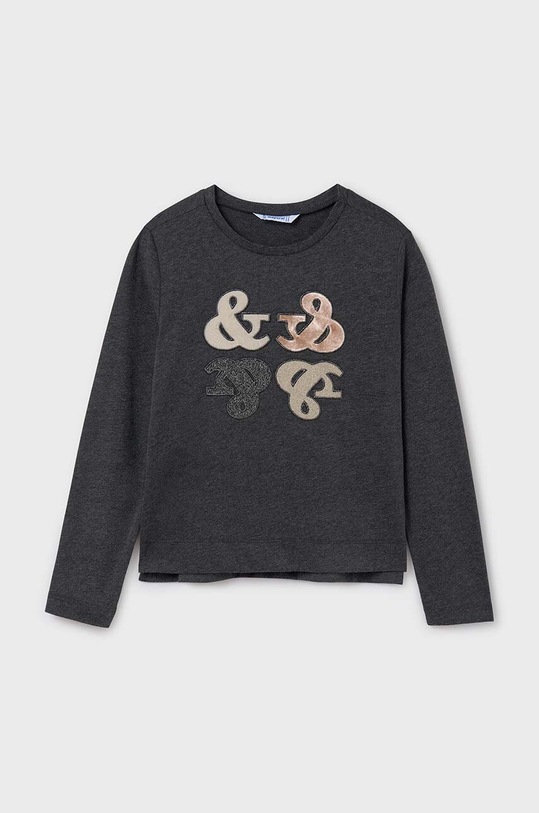 Mayoral longsleeve dziecięcy nadruk szary 7015.8F.Junior.9BYH
