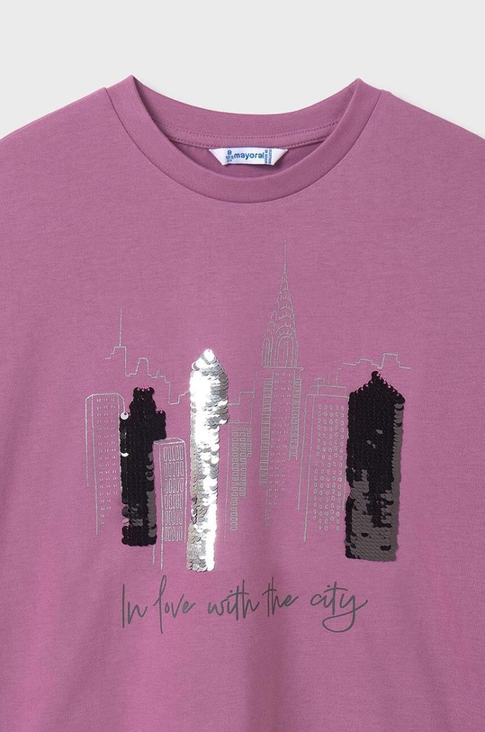 Mayoral longsleeve din bumbac pentru copii 7016.8G.Junior.9BYH violet AW24