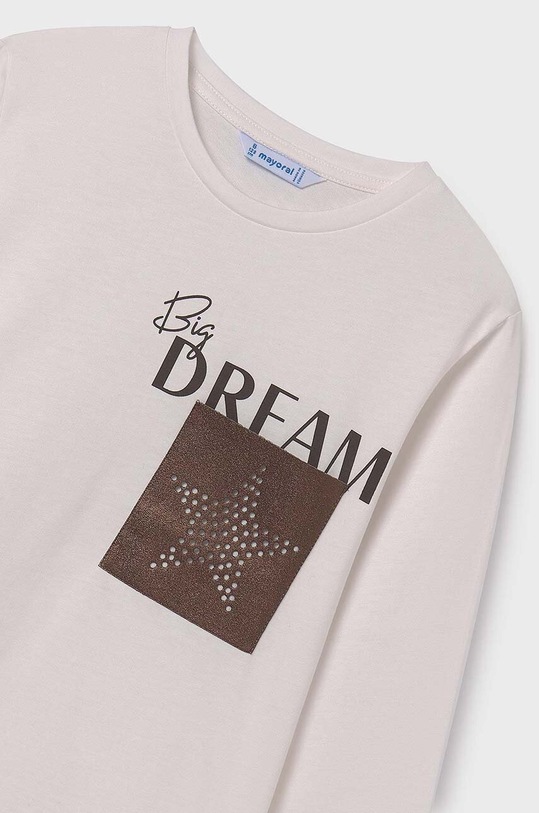 Mayoral longsleeve dziecięcy 7017.8G.Junior.9BYH beżowy AW24