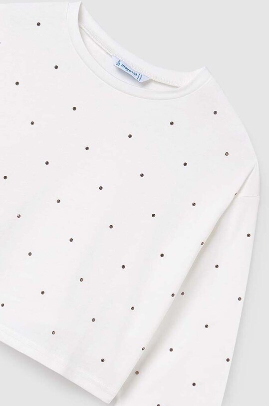 Хлопковый детский лонгслив Mayoral 7094.8G.Junior.9BYH бежевый AW24