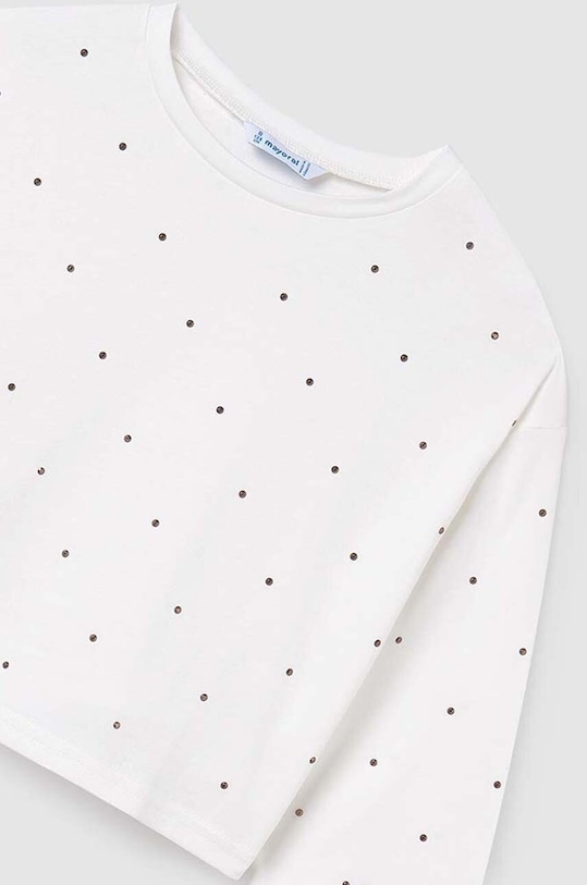 Хлопковый детский лонгслив Mayoral 7094.8G.Junior.9BYH бежевый AW24