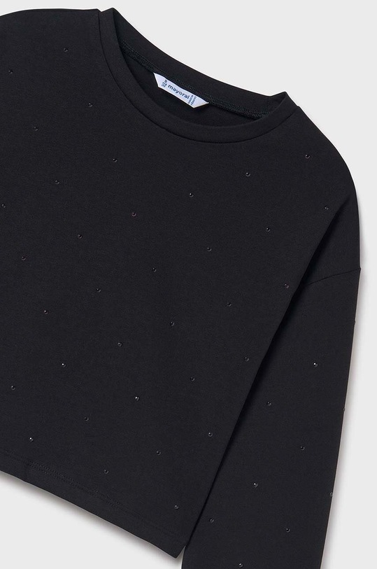 Παιδικό βαμβακερό μακρυμάνικο Mayoral 7094.8G.Junior.9BYH μαύρο AW24