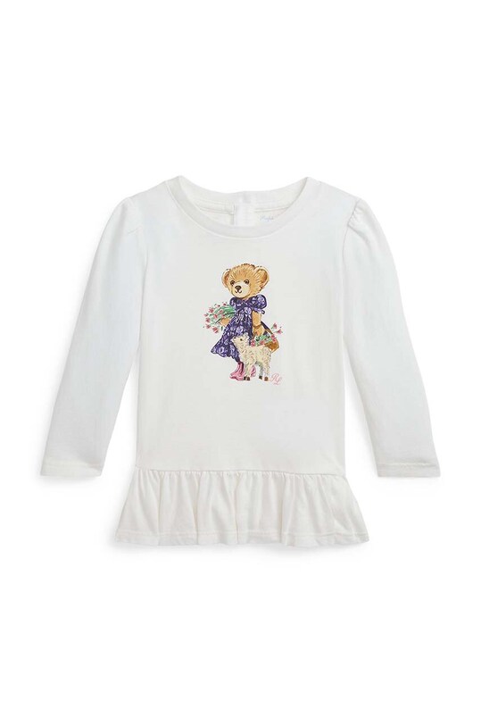 Хлопковый лонгслив для младенцев Polo Ralph Lauren хлопок белый 310952348001