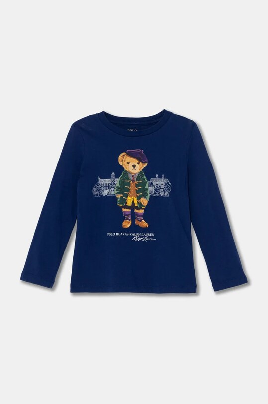 Хлопковый детский лонгслив Polo Ralph Lauren хлопок голубой 312951081001