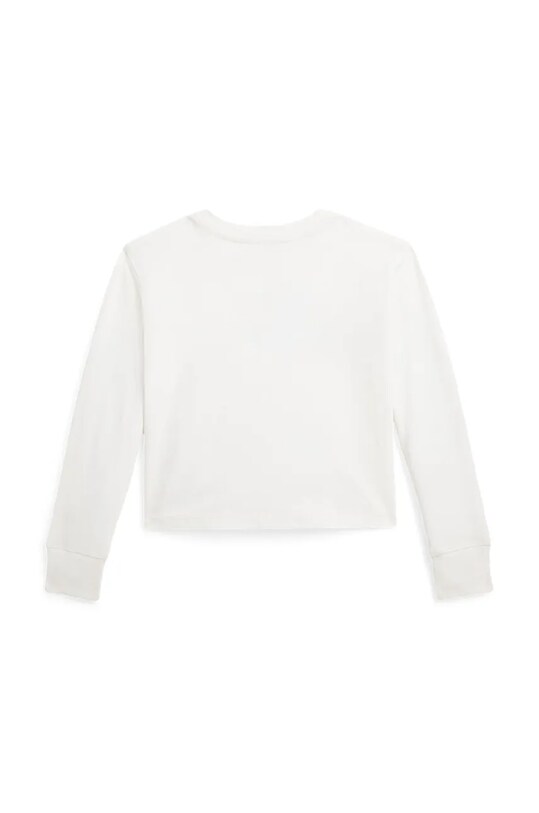 Хлопковый детский лонгслив Polo Ralph Lauren 312952100002 белый AW24