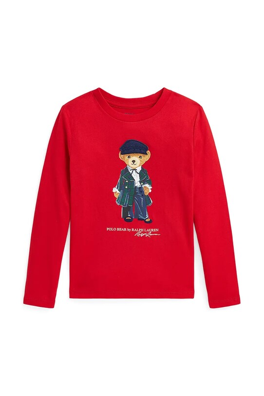 Хлопковый детский лонгслив Polo Ralph Lauren хлопок красный 312952134002