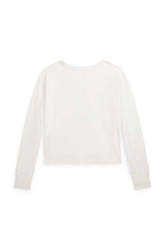 Polo Ralph Lauren longsleeve din bumbac pentru copii 313951031001 alb AW24