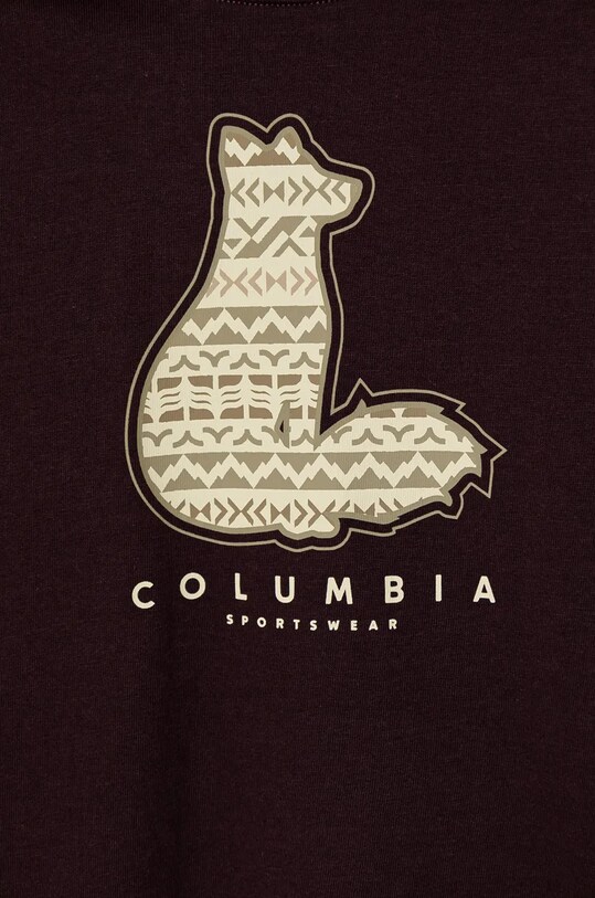 Fete Columbia longsleeve din bumbac pentru copii Hazeldel Hill 1954941 burgundia