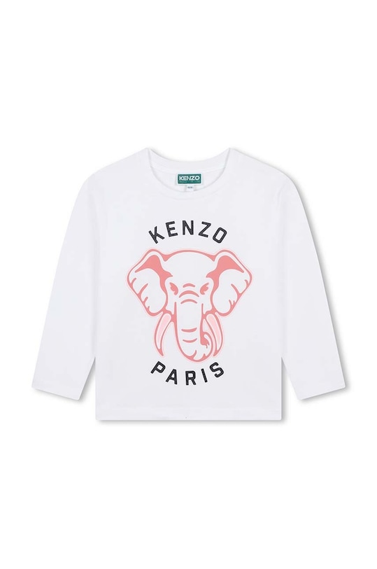 Kenzo Kids longsleeve bawełniany dziecięcy nadruk biały K60706.86.108