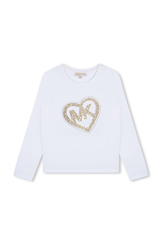 Michael Kors longsleeve din bumbac pentru copii print alb R30144.156