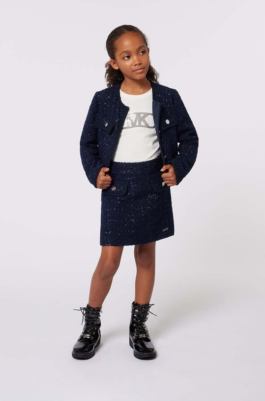 Fete Michael Kors longsleeve copii R30145.114.150 alb