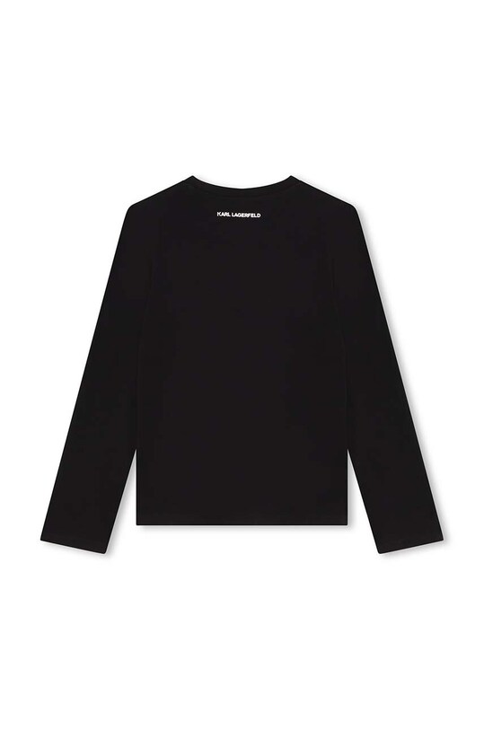 Detské tričko s dlhým rukávom Karl Lagerfeld Z30209.114.150 čierna AW24