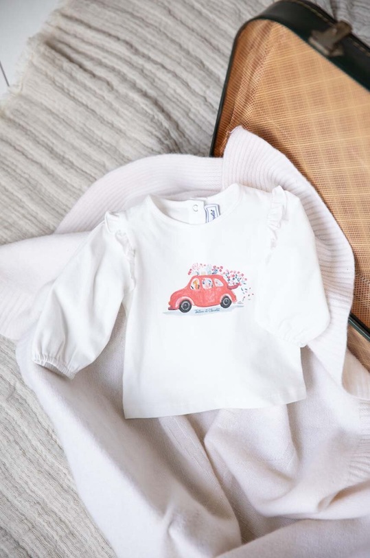 Tartine et Chocolat longsleeve dziecięcy nadruk biały TZ10011.104