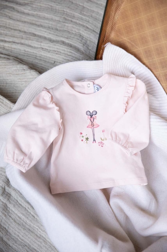 Дитячий лонгслів Tartine et Chocolat бавовна рожевий TZ10011.104