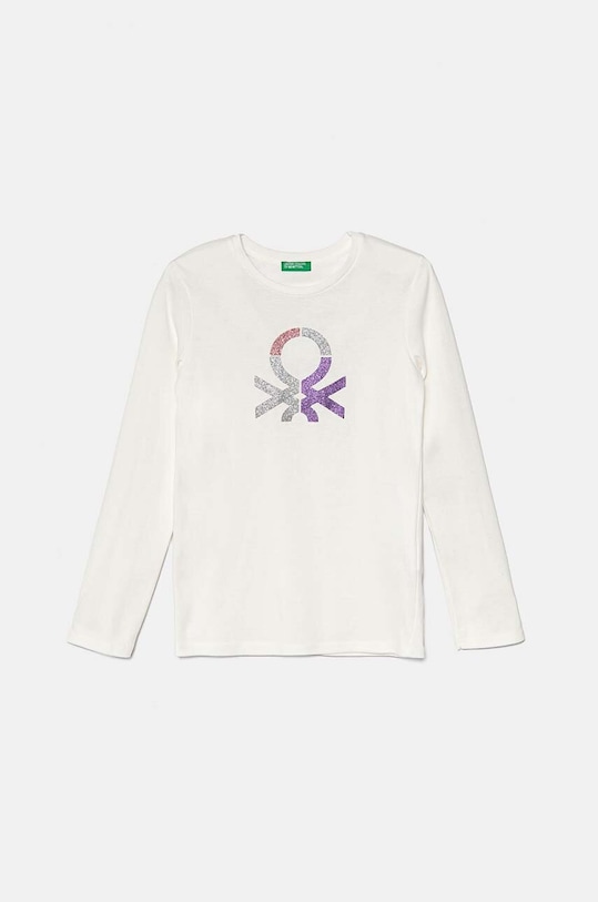 Παιδικό βαμβακερό μακρυμάνικο United Colors of Benetton στάμπα λευκό 3I9WC10JR.G.Seasonal