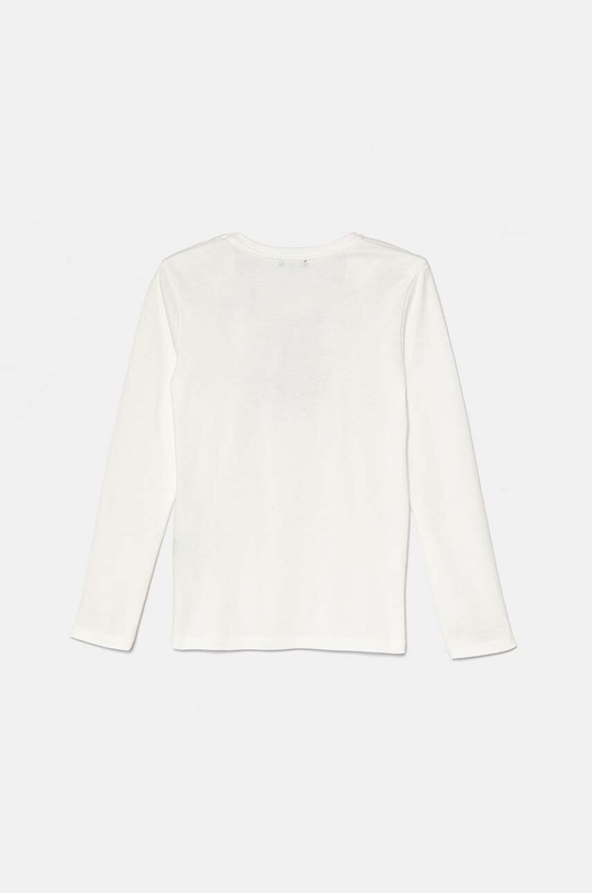 Παιδικό βαμβακερό μακρυμάνικο United Colors of Benetton 3I9WC10JR.G.Seasonal λευκό AW24
