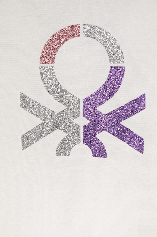 Κοριτσίστικα Παιδικό βαμβακερό μακρυμάνικο United Colors of Benetton 3I9WC10JR.G.Seasonal λευκό