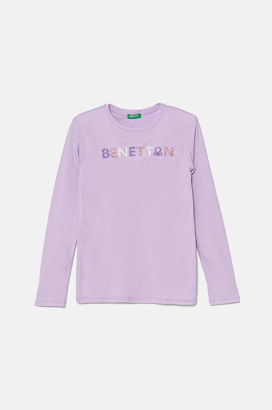 Παιδικό βαμβακερό μακρυμάνικο United Colors of Benetton στάμπα μωβ 3I9WC10JR.G.Seasonal