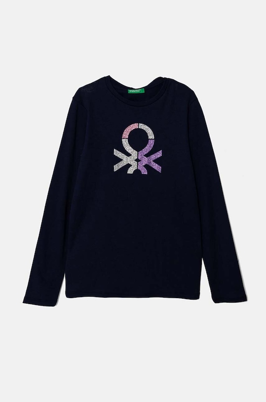 Παιδικό βαμβακερό μακρυμάνικο United Colors of Benetton στάμπα σκούρο μπλε 3I9WC10JR.G.Seasonal