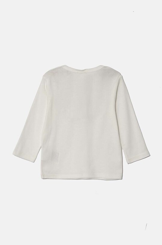 Хлопковый лонгслив для младенцев United Colors of Benetton 3I9WA1057.W.Seasonal белый AW24