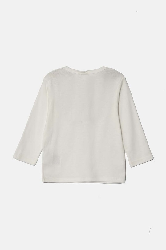 Pamučna majica dugih rukava za bebe United Colors of Benetton 3I9WA1057.W.Seasonal bijela AW24